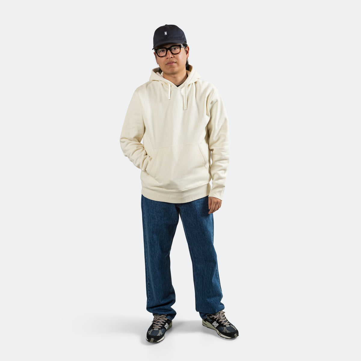 Norse Projects Arne Brushed Hood - Ecru | UP THERE