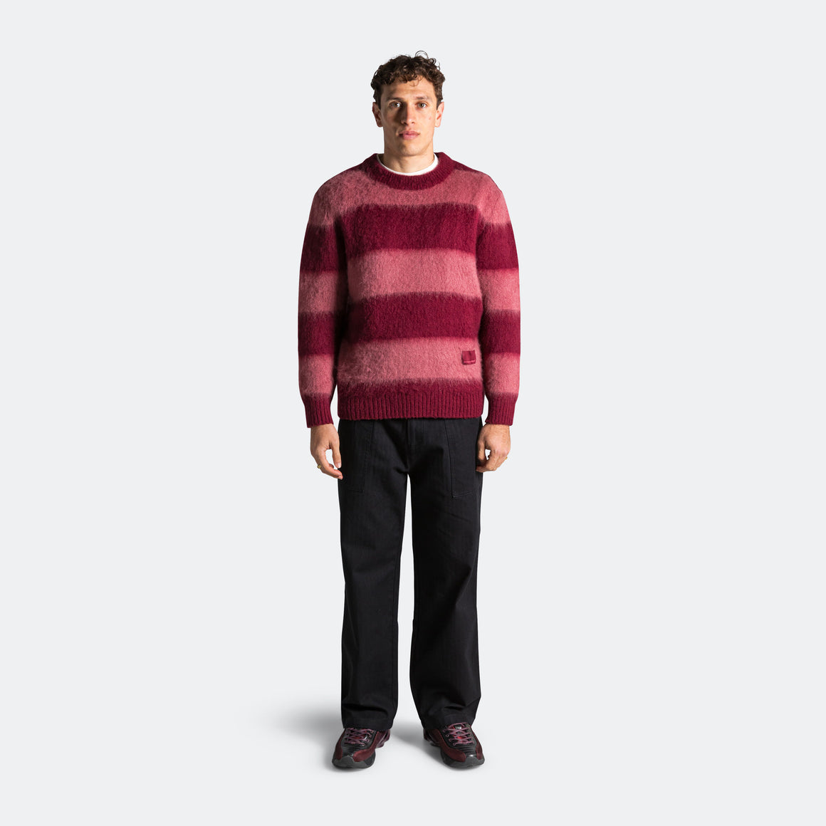 Observe - Mohair Striped Knit - Rose - UP THERE
