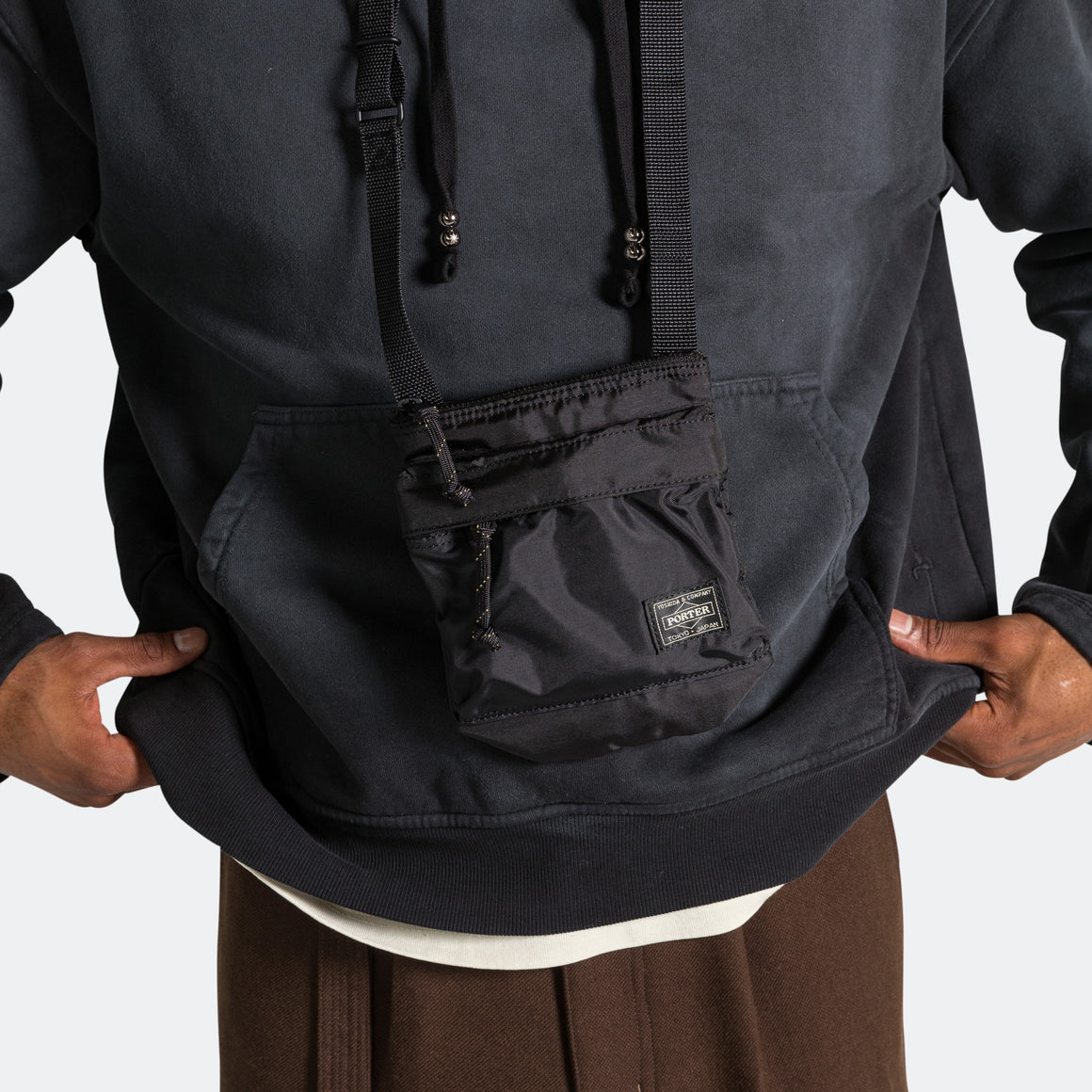 Porter Yoshida & Co - Force Shoulder Pouch - Black - UP THERE