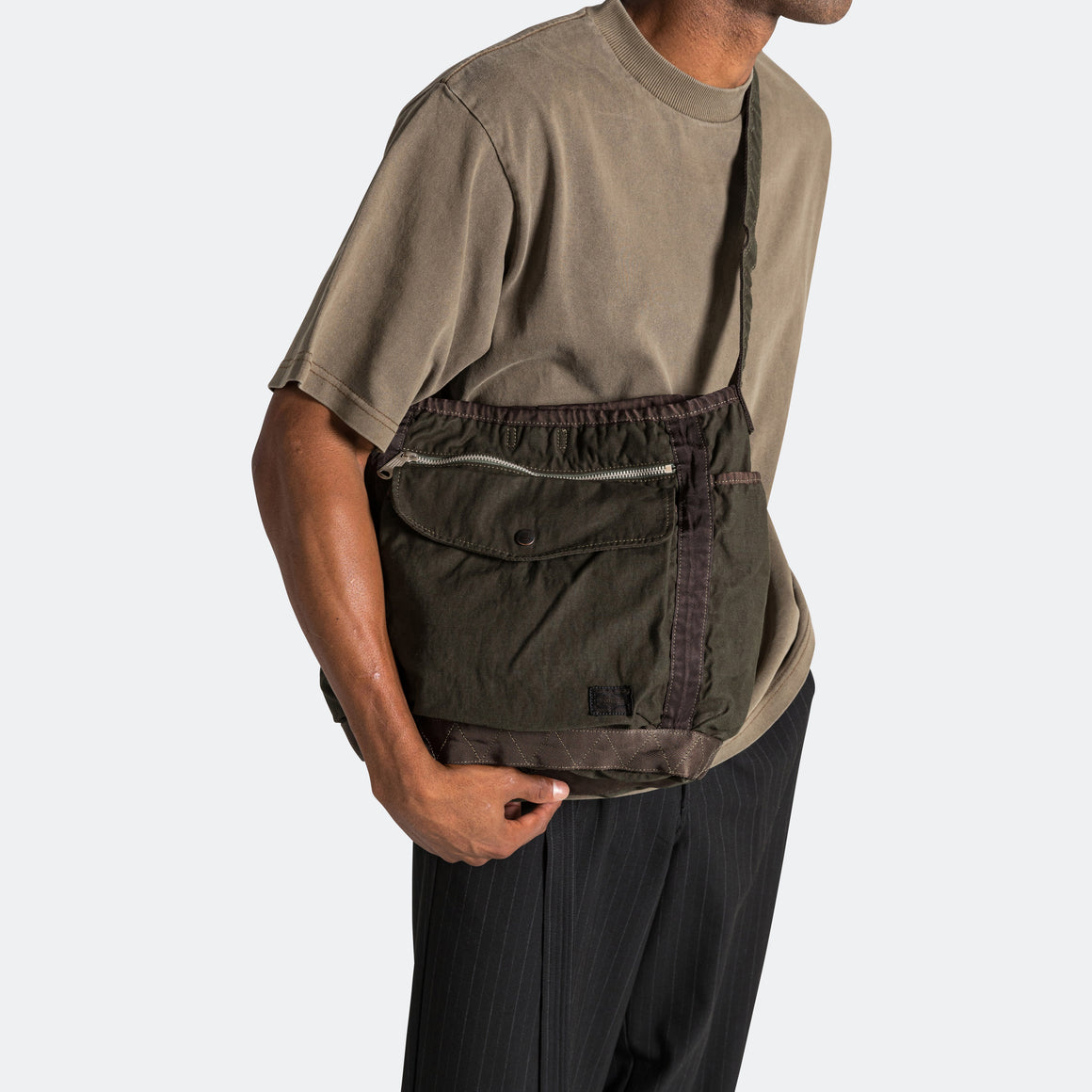 Porter Yoshida & Co - Crag Shoulder Bag (L) - Khaki - UP THERE