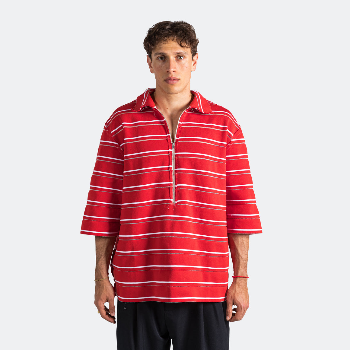 Camiel Fortgens - Big Relief Polo - Red/White Stripe - UP THERE