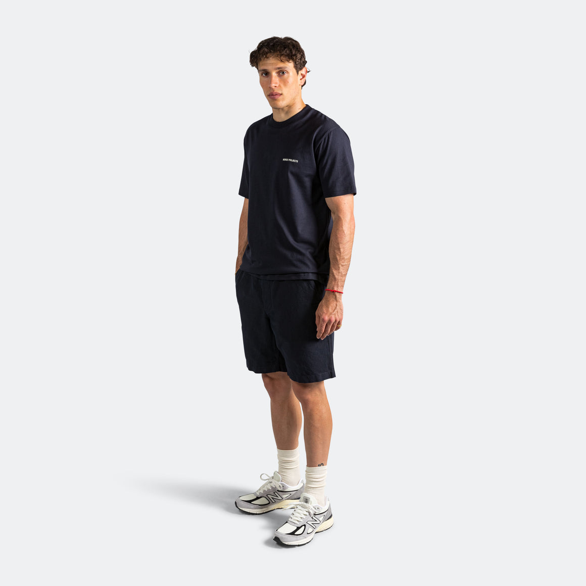 Norse Projects - Ezra Relaxed Cotton Linen Short - Dark Navy - UP THERE