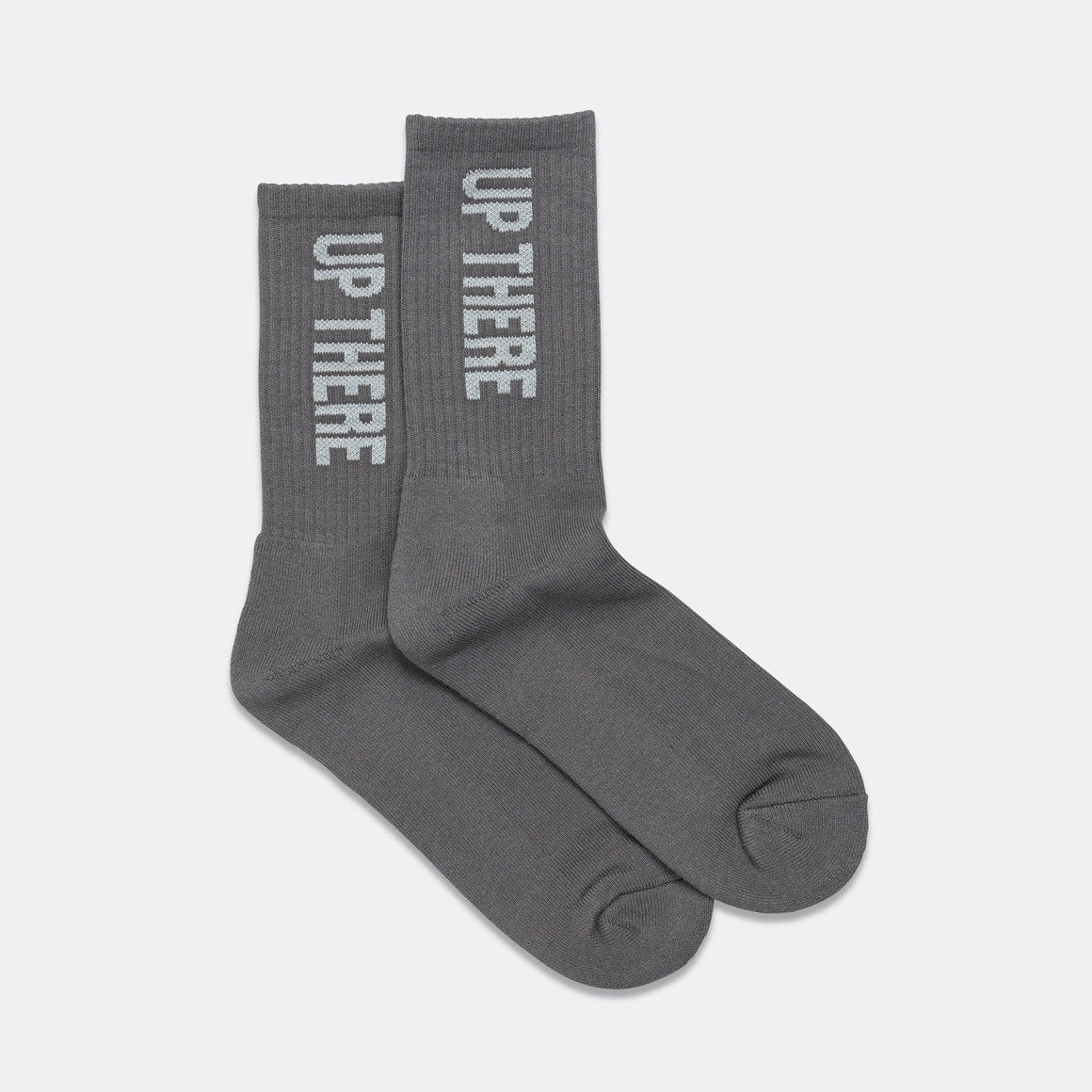 UP THERE - Reflective Logo Socks - Dark Grey - UP THERE