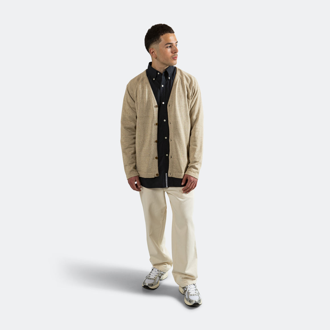 Nanamica - Cotton Cashmere Cardigan - Beige - UP THERE