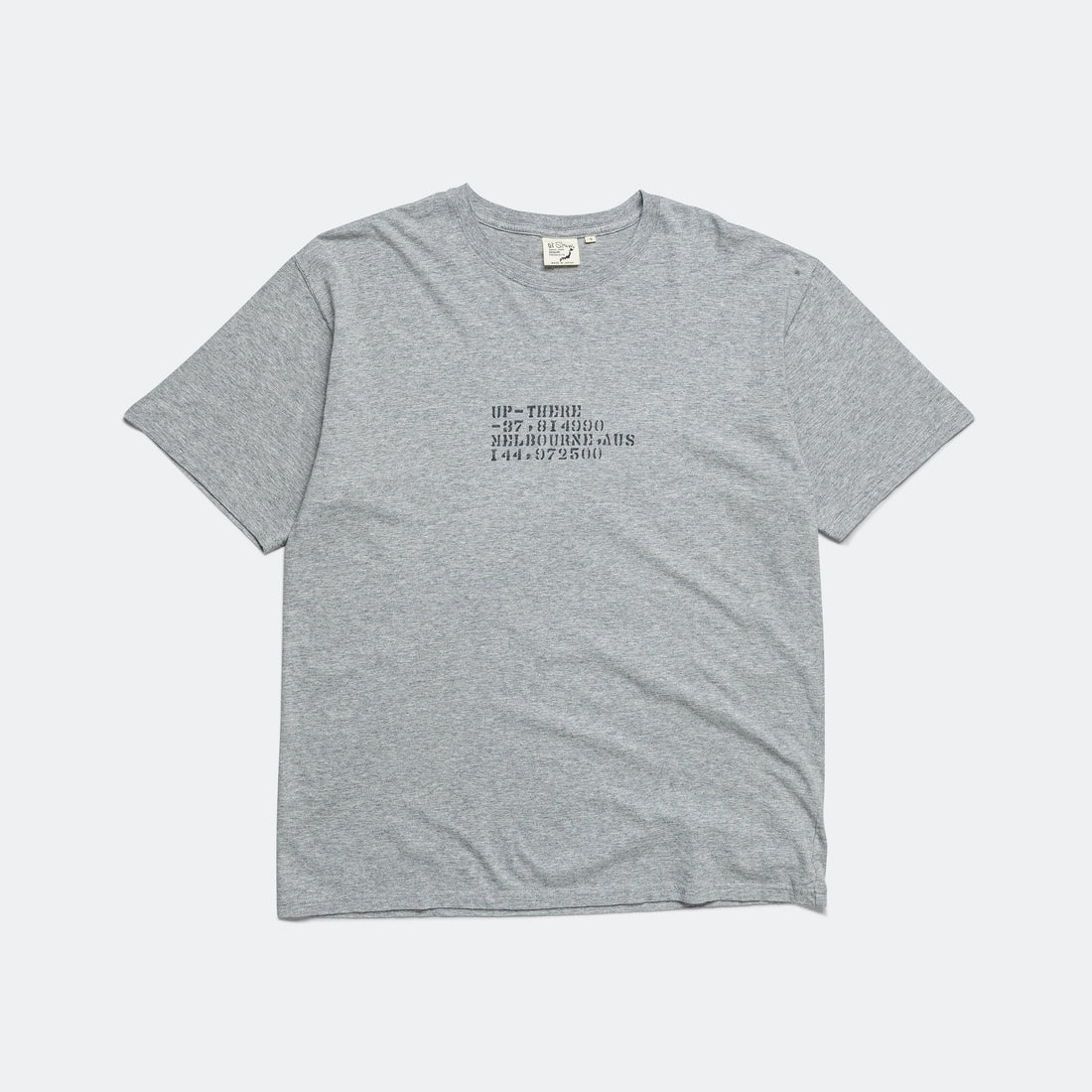 Stencil T-Shirt x UP THERE - Heather Grey