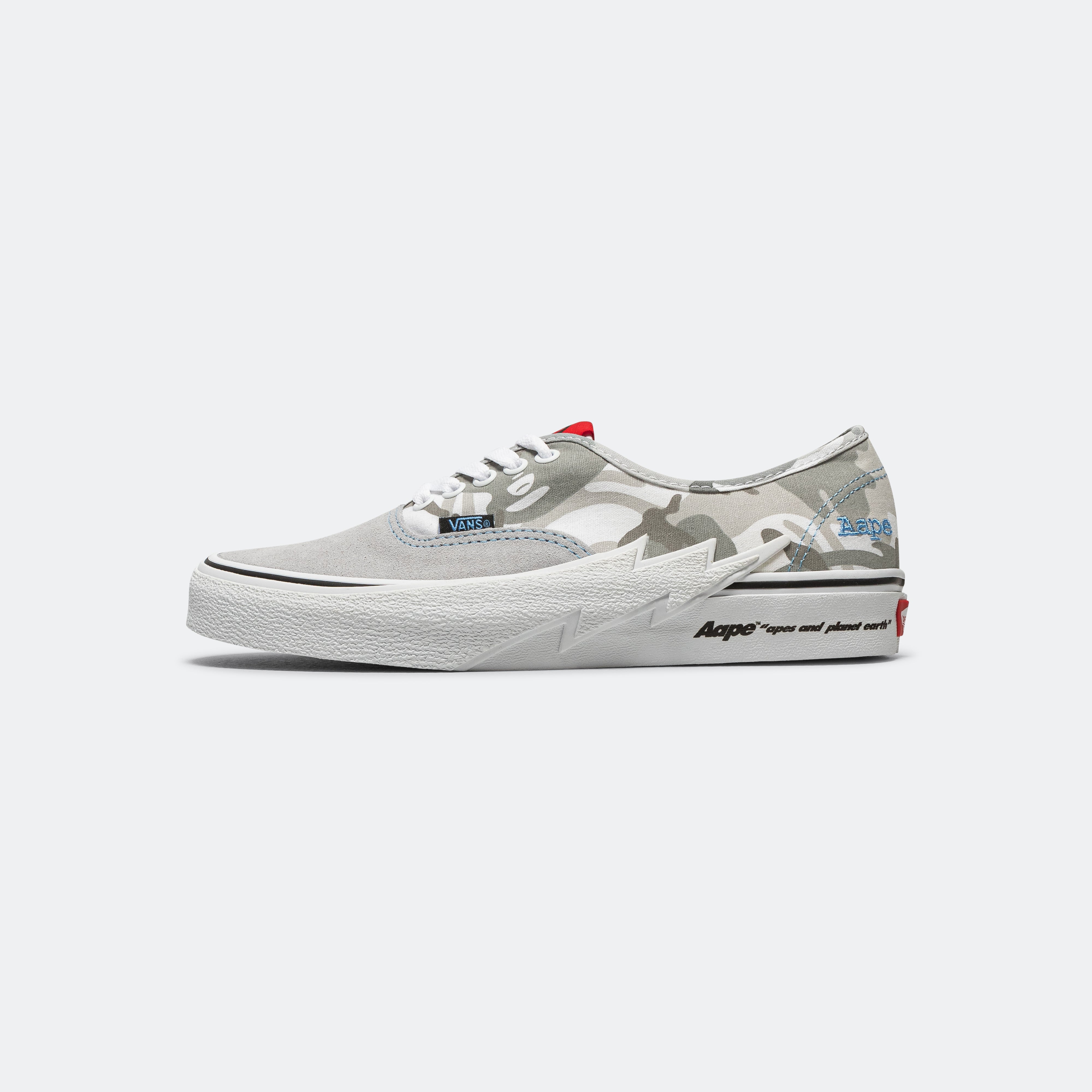 Vans Authentic Bolt × AAPE - GreyCamo/Blue | UP THERE