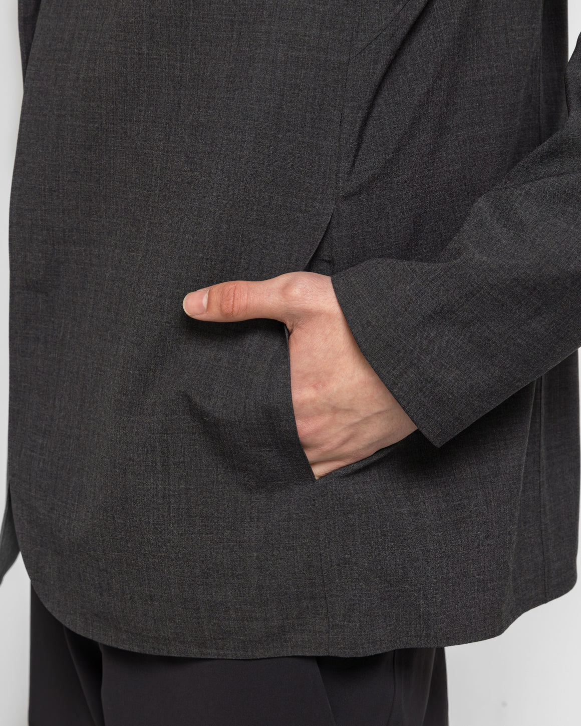Veilance - Convex Wool Blazer - Black Heather - UP THERE