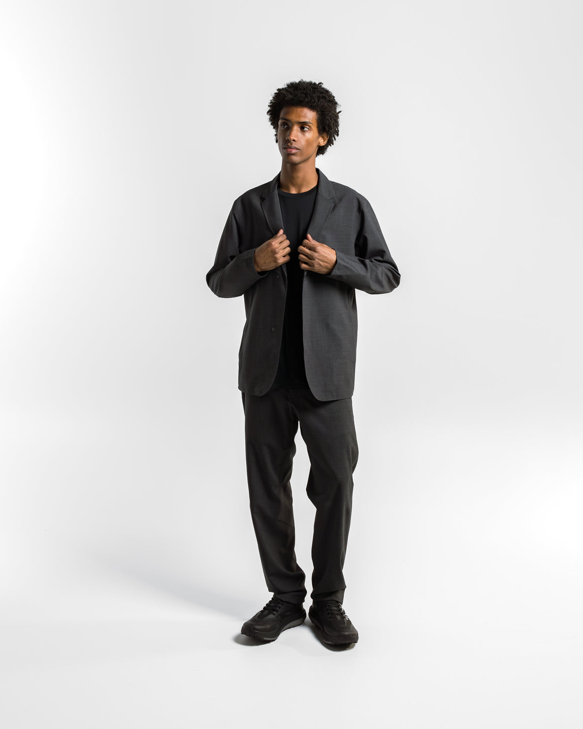 Veilance - Convex Wool Blazer - Black Heather - UP THERE