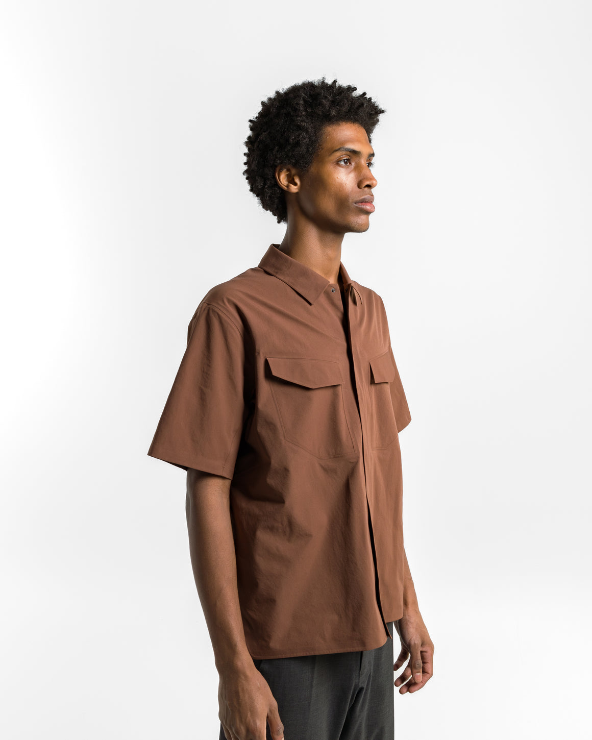 Veilance - Field SS Shirt - Ganache - UP THERE