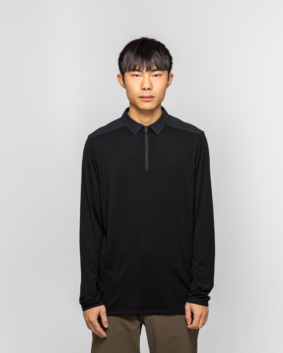 Veilance - Frame LS Polo - Black - UP THERE
