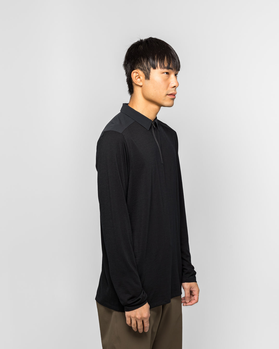 Veilance - Frame LS Polo - Black - UP THERE