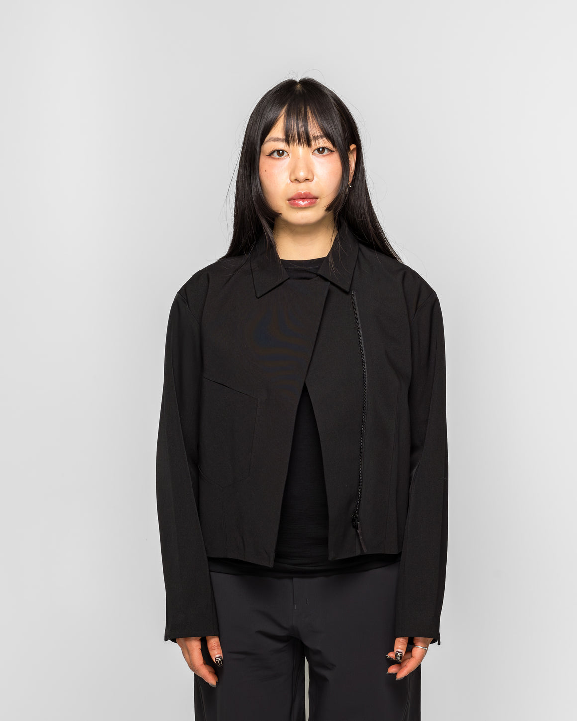 Veilance - Womens Belfry Wool Jacket - Black - UP THERE