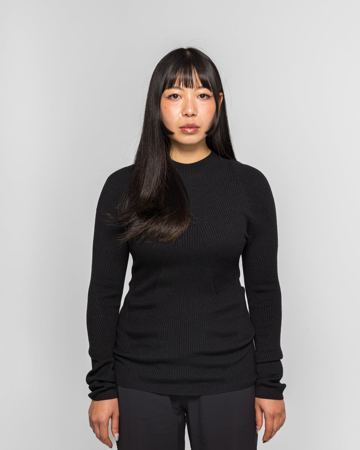 Veilance - Womens Conic Wool Midlayer - Black - UP THERE