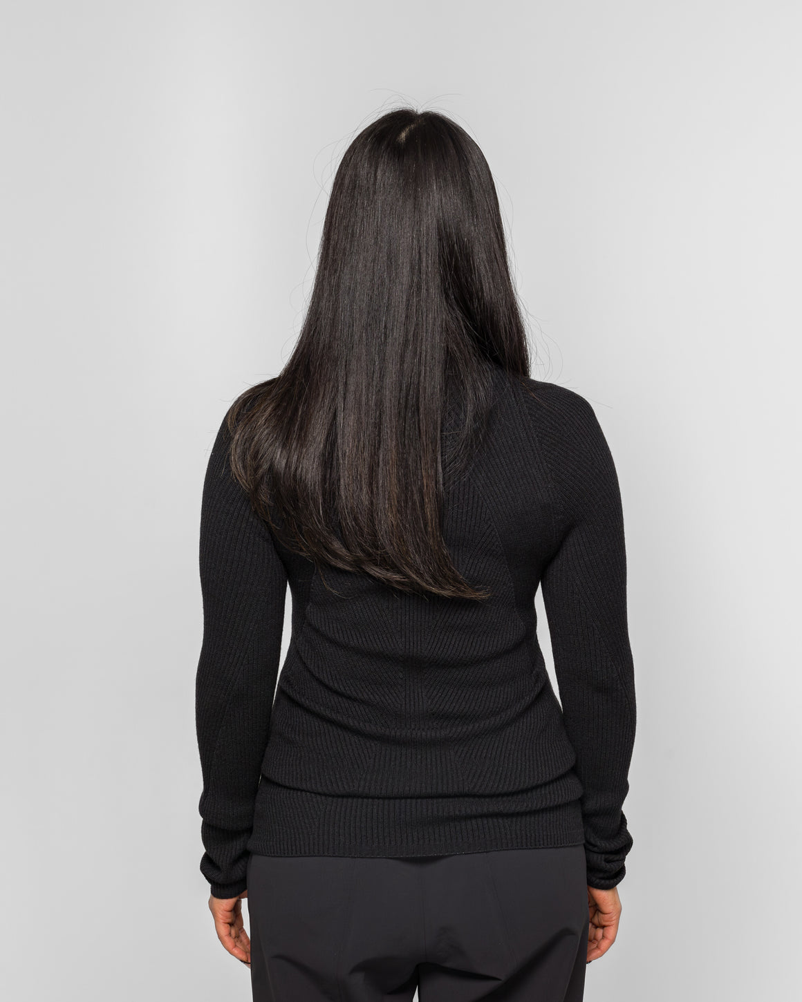 Veilance - Womens Conic Wool Midlayer - Black - UP THERE
