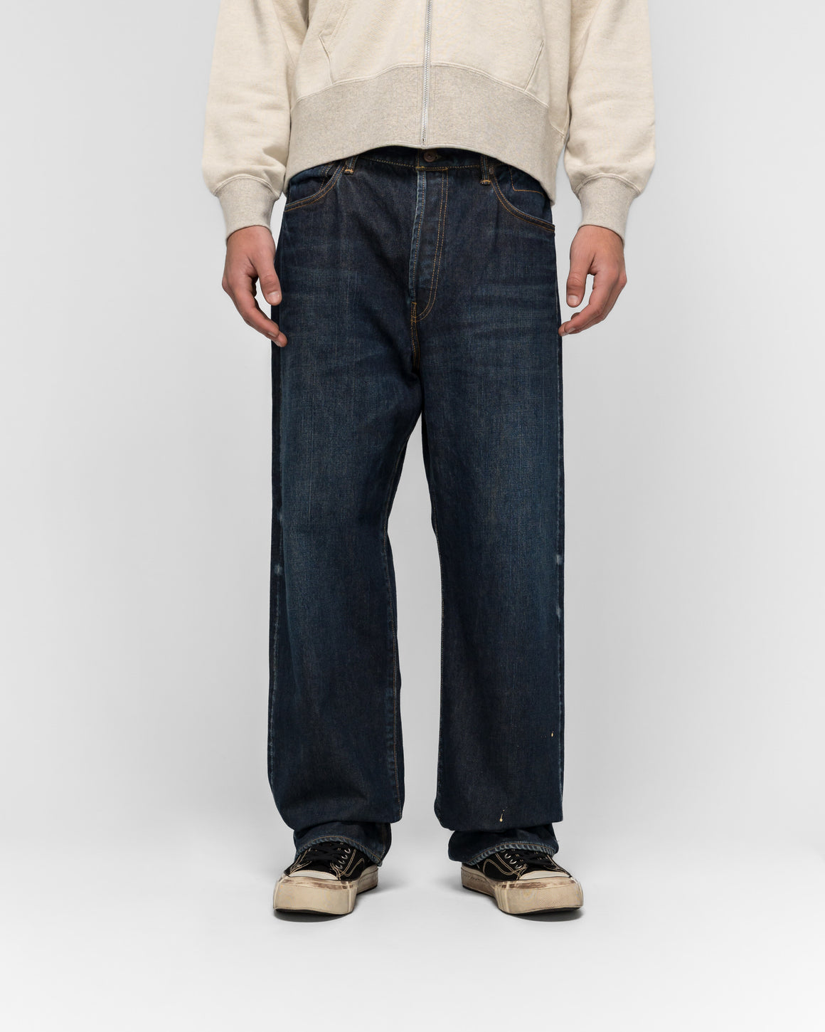 Visvim - Social Sculpture 01 Wide Dmgd-39 - Mud - UP THERE