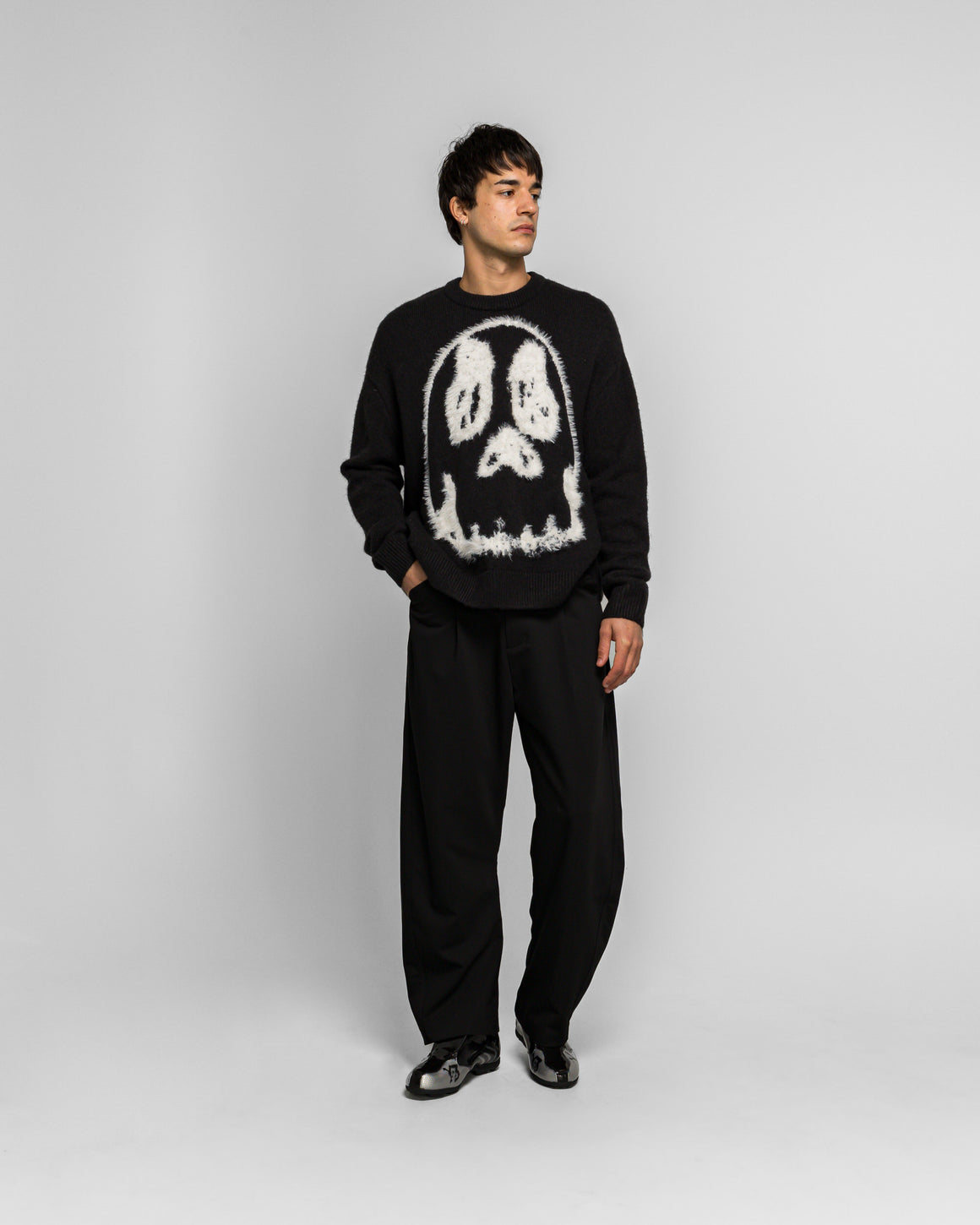 Y-3 - Y-3 Chito Graphic Knitted Sweater - Black - UP THERE