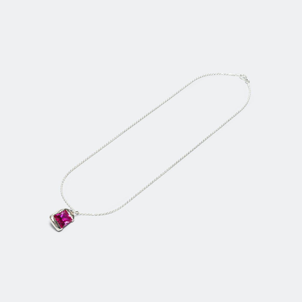 Rose Pendant - Pink Sapphire/925 Silver