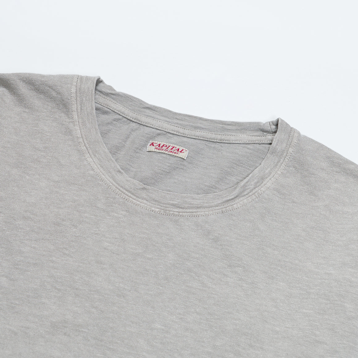 Kapital - 18.5/-Jersey HIPPIE Long Sleeve T - Gray - UP THERE