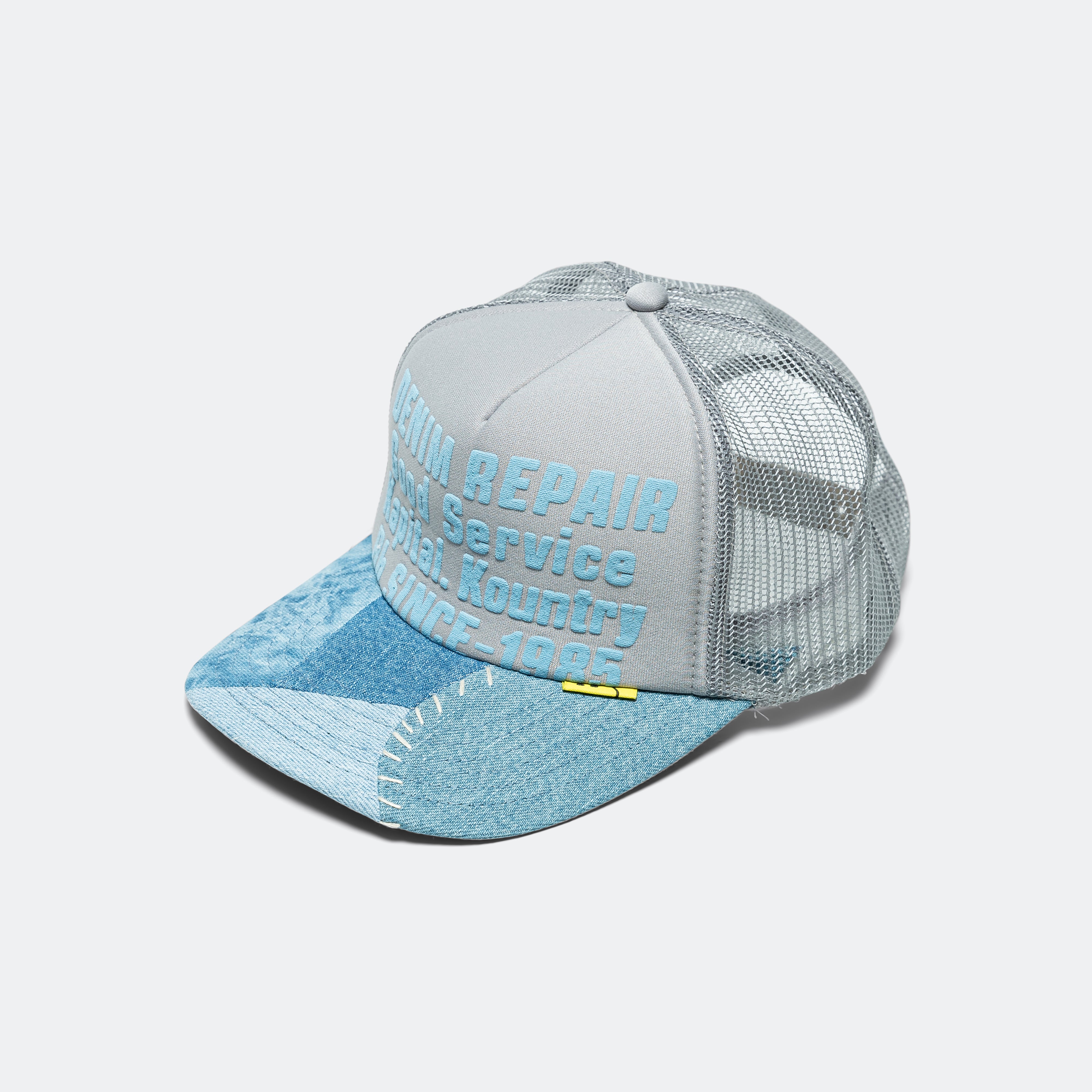 KAPITAL Denim Repair Service Denim Reconstruction Truck Cap - Grey