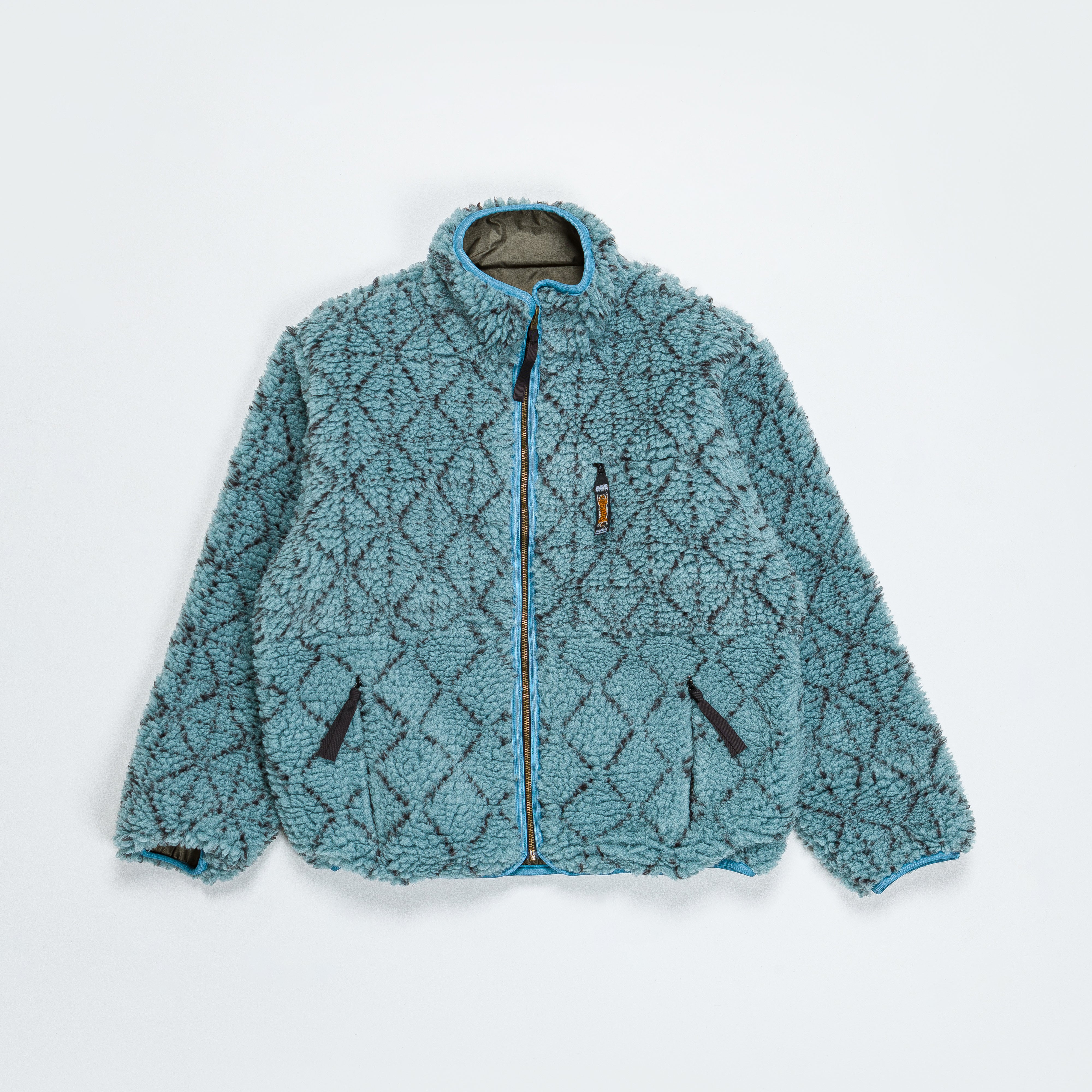 Kapital DO-GI SASHIKO BOA Fleece Reversible Blouson Blue | UP THERE