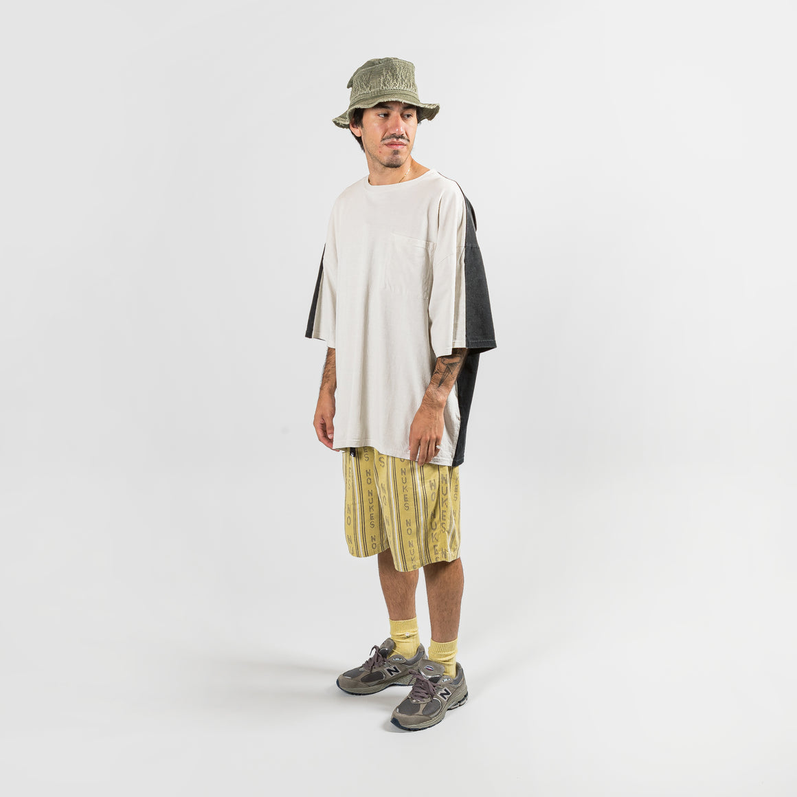 Kapital - HOPE Stripe EASY Shorts - Yellow - UP THERE