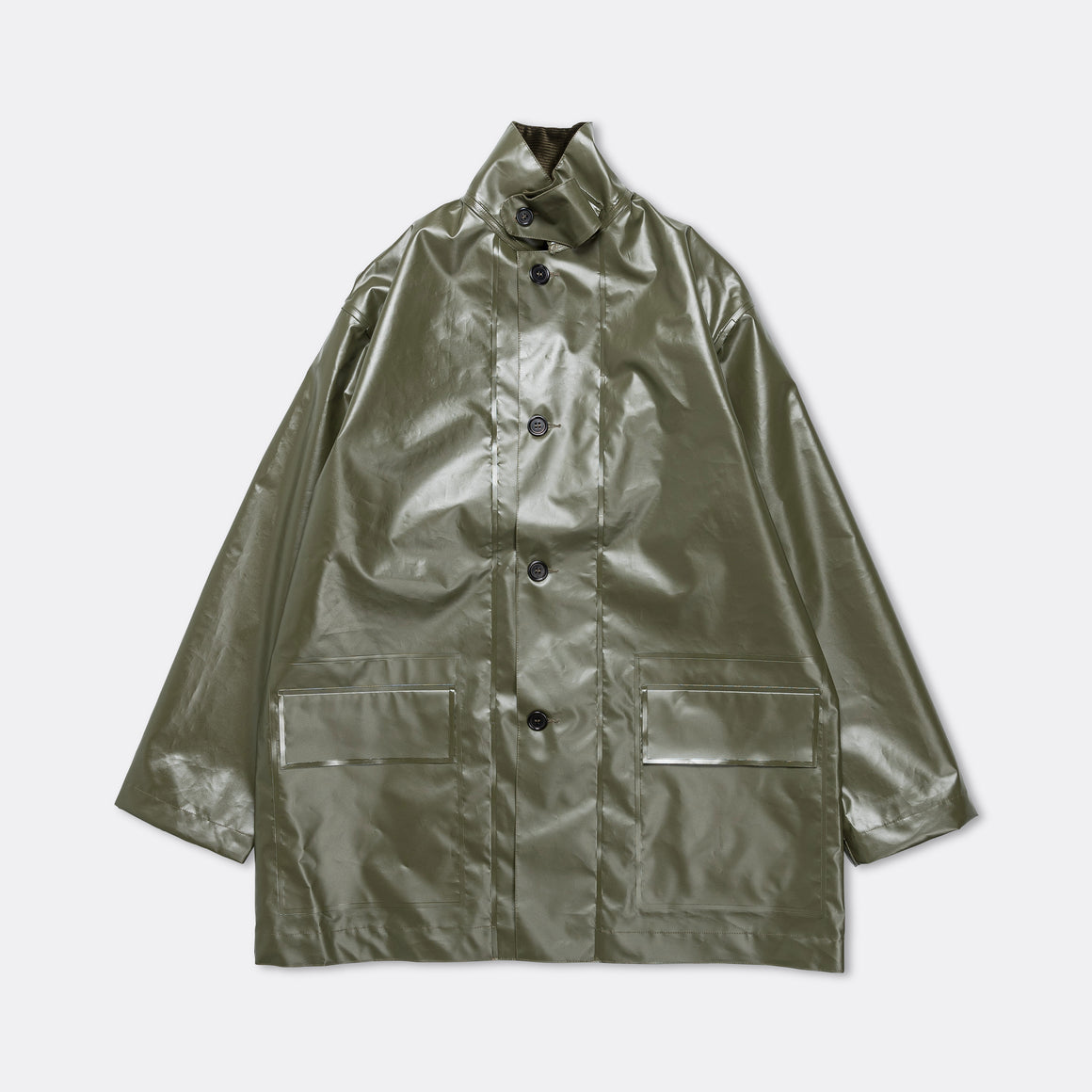 MHL. - Welded Mac Coat - Army Green PVC Coating - UP THERE