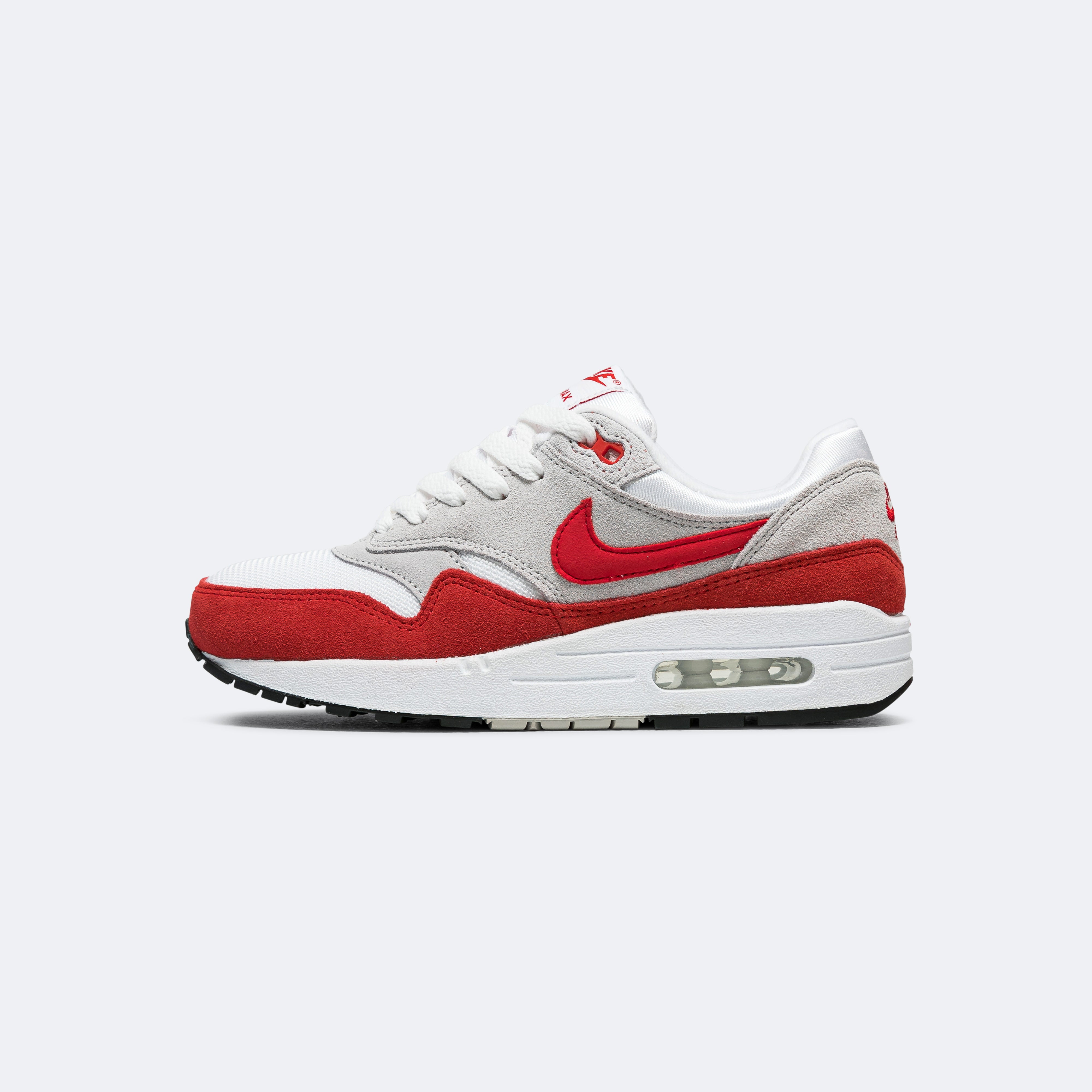 zout Vertrek los van Nike Air Max 1 (GS) - White/Challenge Red-Neutral Grey | Up There | UP THERE