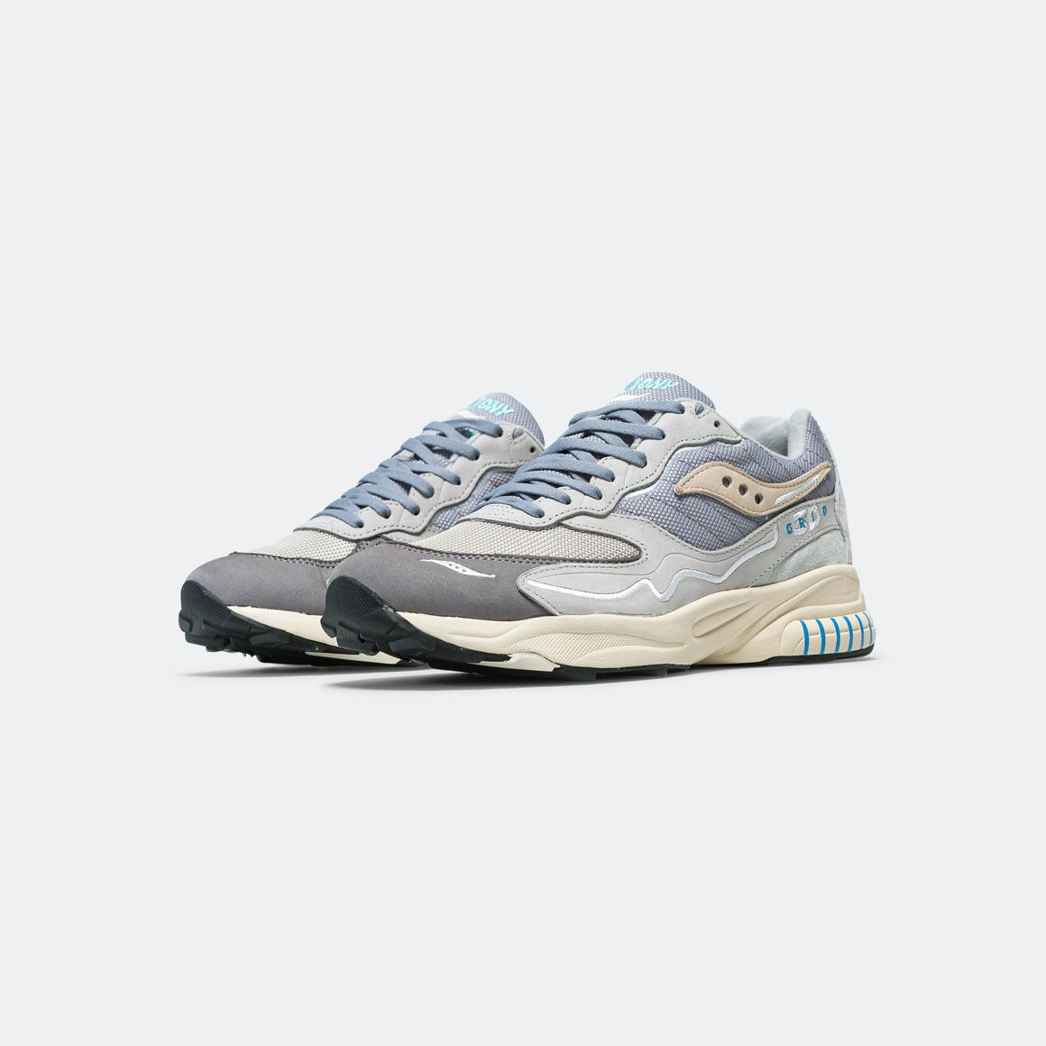 Saucony - 3D Grid Hurricane - Grey/Blue - UP THERE